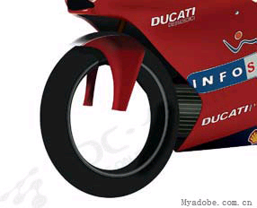 AI绘制一辆超酷的红色摩托车11