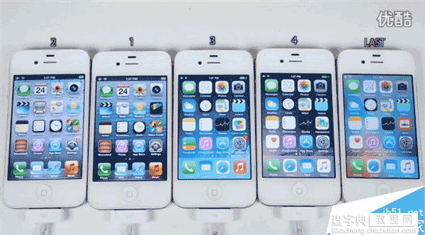 谁更流畅?iPhone4s运行iOS 5/6/7/8/9速度对比视频4