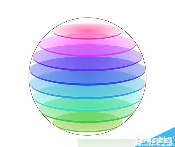 AI简便的制作色彩动人的切片球体标志15