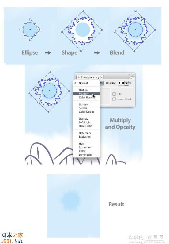 Illustrator(AI)模仿真实花朵绘制出具有水彩矢量效果的花卉图实例介绍15