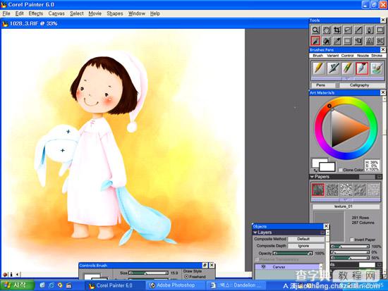 教你用painter给插画上色  插画上色的具体过程和步骤（图文介绍）5