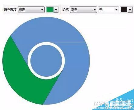 corelDRAW绘制一个谷歌浏览器Logo6