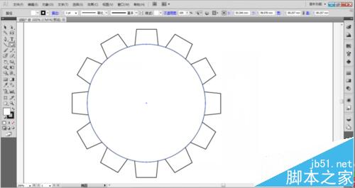ai中怎么绘制齿轮形状? Illustrator画齿轮的详细教程13