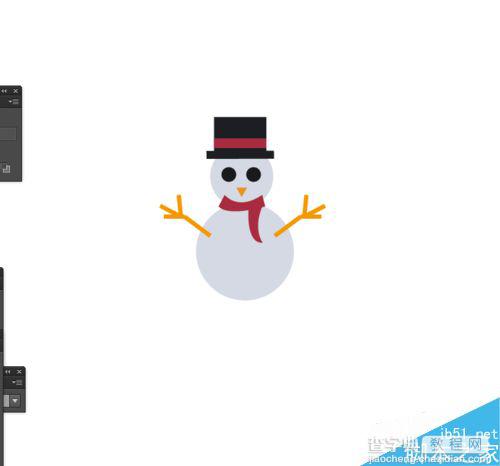 Ai简单绘制可爱的雪人图标8