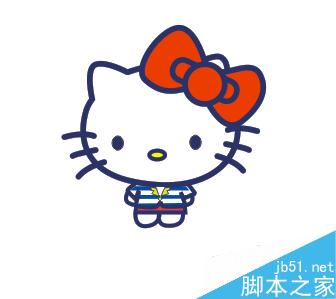 在CorelDRAW中绘制一个可爱的hello kitty猫11