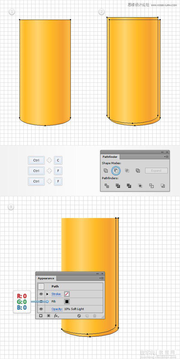 Illustrator利用网格工具设计金黄色的芥末文字效果7