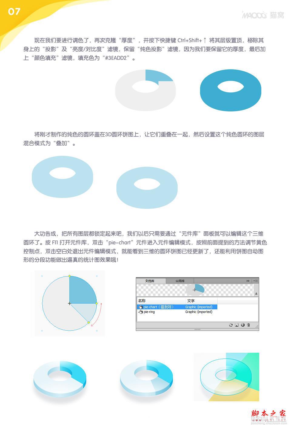 Fireworks绘画可调的三维饼图的方法7