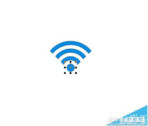 CorelDRAW怎么制作蓝色的wifi信号图标?37