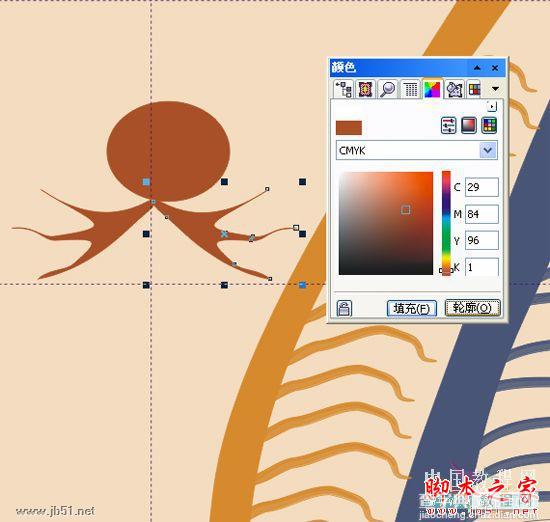 CorelDRAW(CDR)设计绘制矢量抽象人物装饰画实例教程53