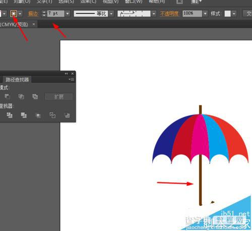 Ai怎么画花雨伞? Ai绘制彩色雨伞图标的详细教程11