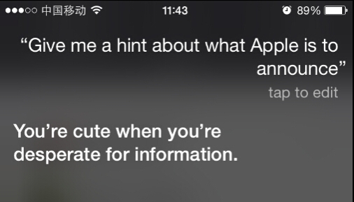 问Siri苹果iPhone6S 9月9日发布会 Siri会怎么回答?4