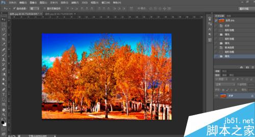 Photoshop通过匹配颜色改变其中一张图片的色调4