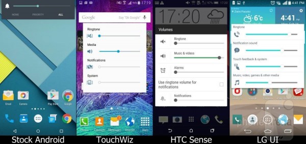 Android 5.0原生系统/TouchWiz/HTC Sense/LG UI界面对比7