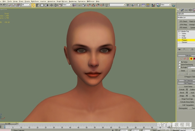 3D光头女模脸部贴图教程6