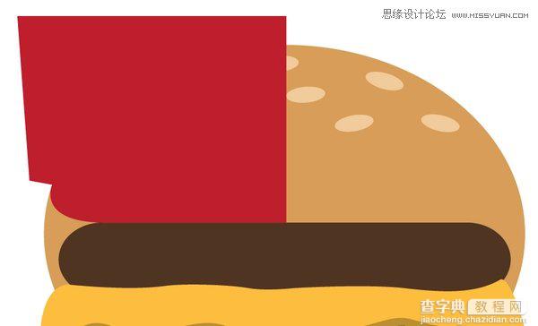 Illustrator(AI)设计时尚简洁风格的巧克力汉堡包图标8