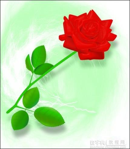 AI绘制漂亮的红色玫瑰花1