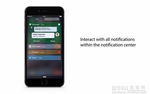 iOS9有何新功能值得期待预测 通知中心支持直接回复功能爱吗？1