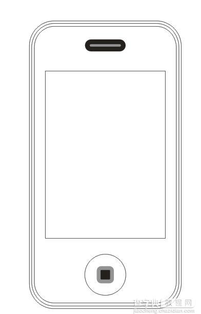 CDR绘制黑色版iPhone4手机教程7