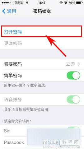 苹果iphone5的密码怎么设置?4