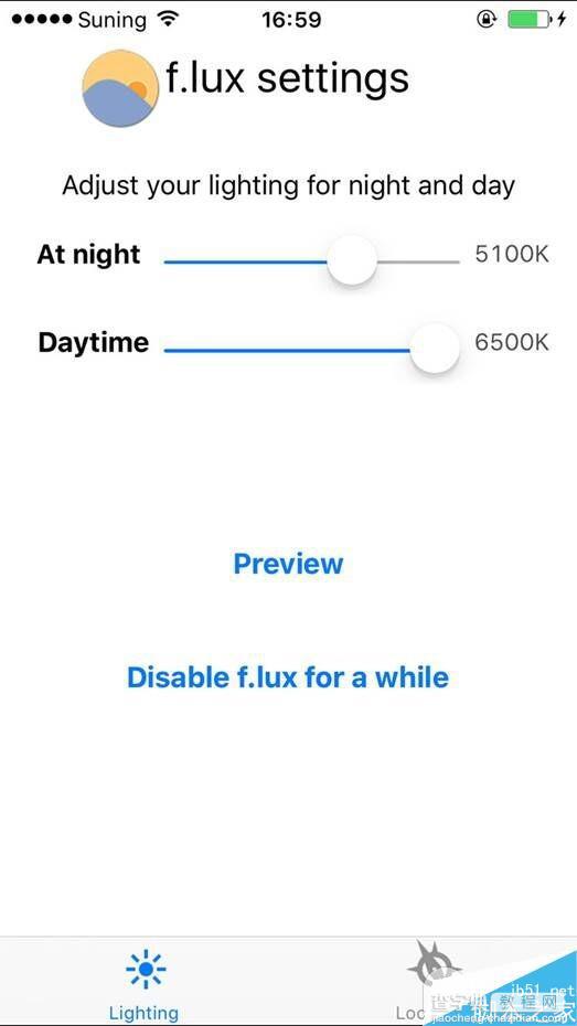 iOS9.3.3越狱插件f.lux自动调节色温使用教程2
