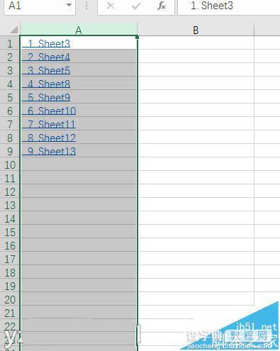 Excel表格中怎么快速建立工作表的超链接?2