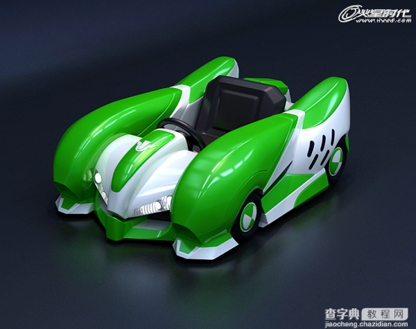3DSMAX打造漂亮可爱的绿色卡丁车53