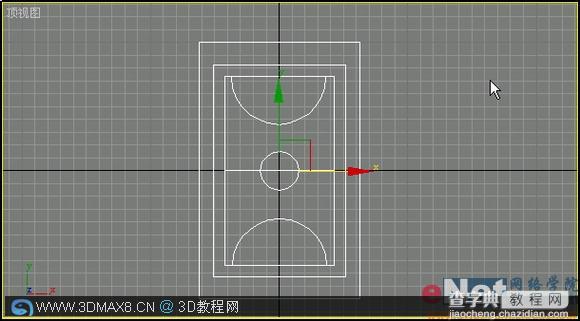 3DMAX制作篮球场建模教程7