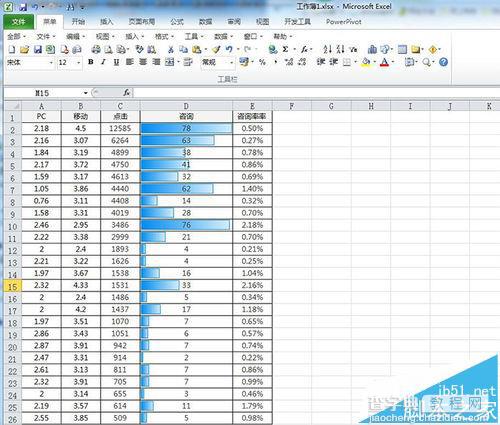 Excel2010表格中的数据怎么添加数据条?5