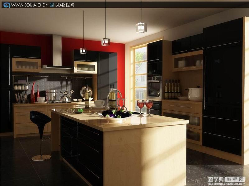 VR厨房渲染教程,带模型和贴图2