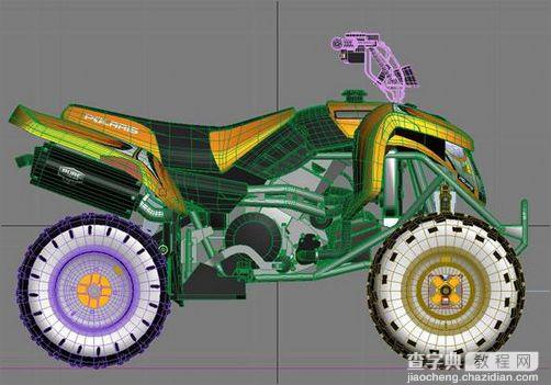 3Dsmax制作的极具个性的四轮摩托车8