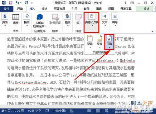 word2013如何从某一页开始插入页码?15