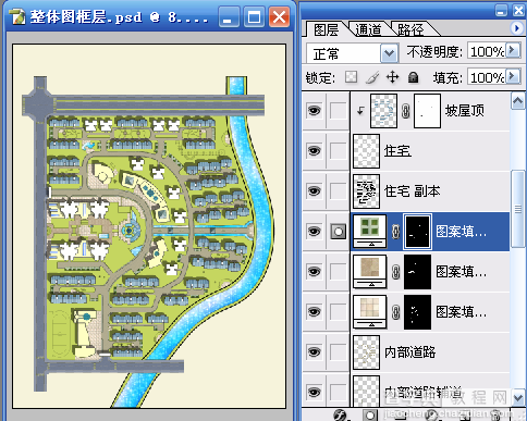 AutoCAD结合PhotoShop制作总平填色流程介绍106