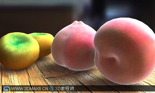 毛茸茸的桃子材质_3DMAX教程11