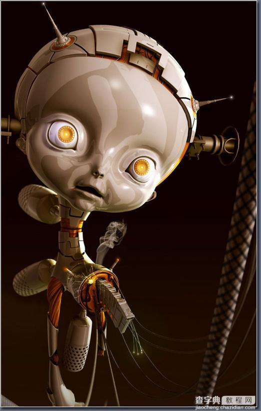 3DS Max制作可爱的大眼睛的机器娃娃2
