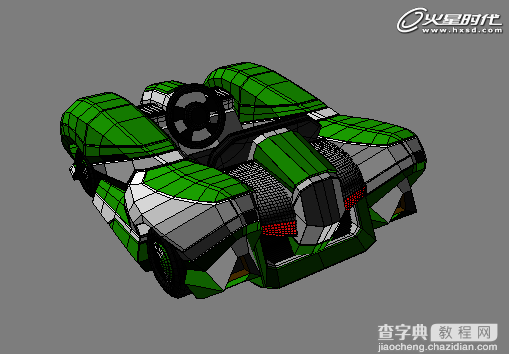 3DSMAX打造漂亮可爱的绿色卡丁车36