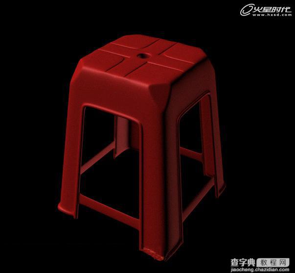 3DSMAX制作红色塑料凳子建模1