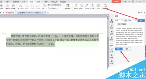 word翻译文字怎么使用?word翻译文字功能使用方法6