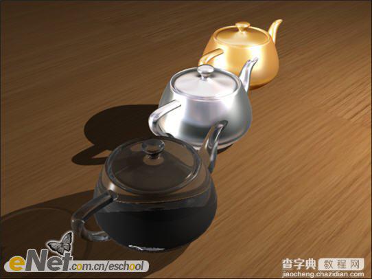3dmax材质构成茶壶的真实阴影效果1