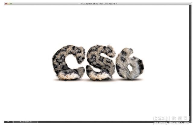 PhotoShop(PS)设计打造出非常酷的毛茸茸字体效果实例教程15