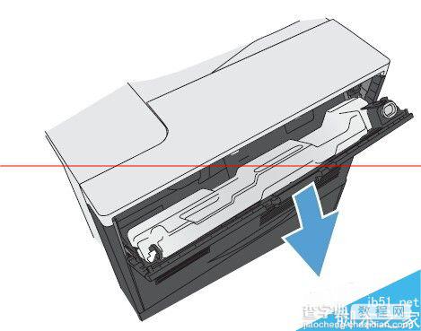 HP5525打印机怎么换碳粉收集装置?6