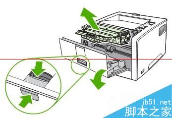 HP5200打印机顶盖内卡纸报错13.20.00的解决办法1