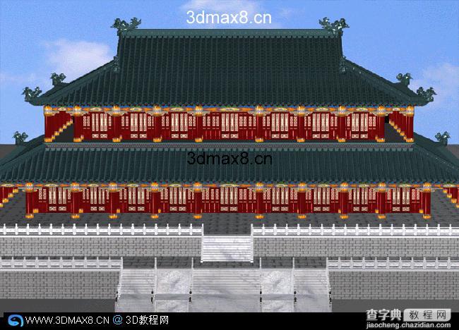 高精度古建筑宫殿 - 3DMAX制作教程(一)1