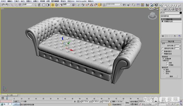 3DSMAX制作逼真的欧式沙发建模教程46