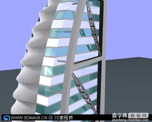 3DMAX七星級酒店建模方法2