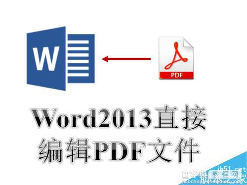 Word2013直接打开PDF文件并进行编辑功能使用图解1