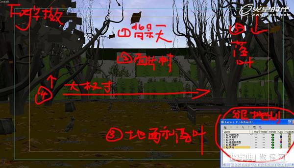 3DSMAX渲染美国秋天公园场景3