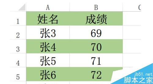 Excel中间隔条纹显示效果如何设置?1