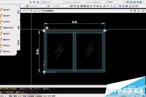 CAD怎么使用拉伸的块绘制窗户?9