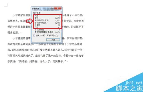 在Word2007中编辑文章时如何知道文档的字数段落页数?6