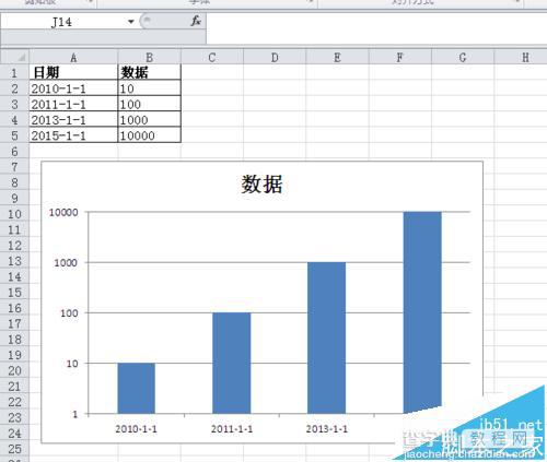 excel对数坐标刻度的图表该怎么制作?2